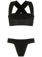 Osklen Velvet Bikini Set - Black