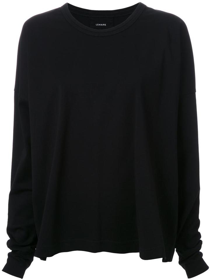 Lemaire Round Neck Sweatshirt, Women's, Size: Medium, Black, Cotton