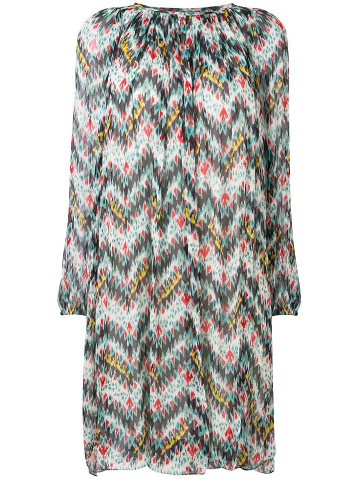Isabel Marant Étoile Zig-zag Print Midi Dress - Green
