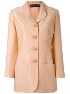 Jean Louis Scherrer Vintage Embroidered Detail Jacket - Yellow &