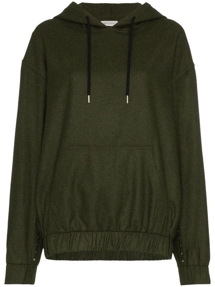Beau Souci Oversized Wool Hoodie - Green