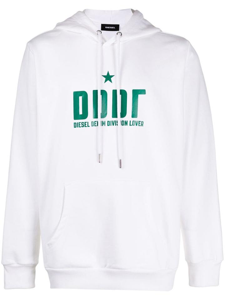 Diesel Printed Hoodie - White