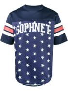 Sophnet. - Star Print Football T-shirt - Men - Polyester - Xl, Blue, Polyester