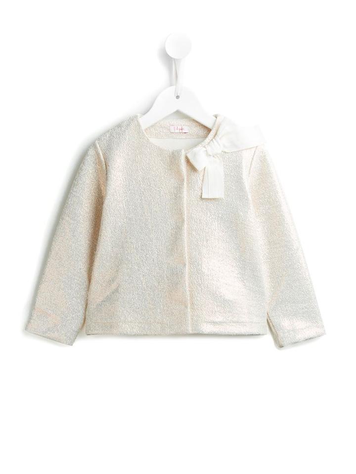 Il Gufo Dotted Cardigan, Girl's, Size: 10 Yrs, Nude/neutrals