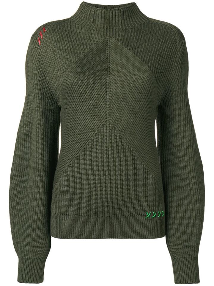 Carven Structured Knit Sweater - Green
