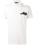 Valentino Panther Crest Polo Shirt, Men's, Size: Xl, White, Cotton/polyester