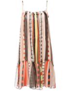 Apiece Apart - Striped Sleeveless Tiered Dress - Women - Silk/rayon - 4, Nude/neutrals, Silk/rayon