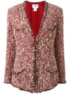 Chanel Vintage Bouclé Knit Jacket, Women's, Size: 42, Nude/neutrals