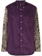 Gitman Vintage Leopard Sleeve Shirt - Purple