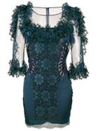 Christopher Kane Lace Mini Dress - Blue