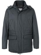 Canali Hooded Coat - Grey