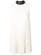 Red Valentino Pleated Mini Dress - White