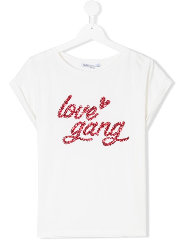 Patrizia Pepe Junior Love Gang T-shirt - Nude & Neutrals