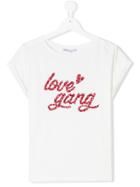 Patrizia Pepe Junior Love Gang T-shirt - Nude & Neutrals