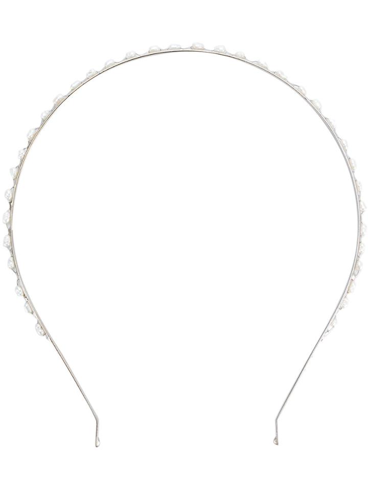 Rosantica Pearl Embellished Headband - Metallic