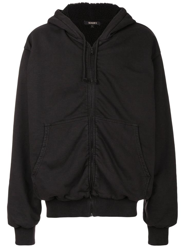 Yeezy Boxy Fit Zip Up Hoodie - Black