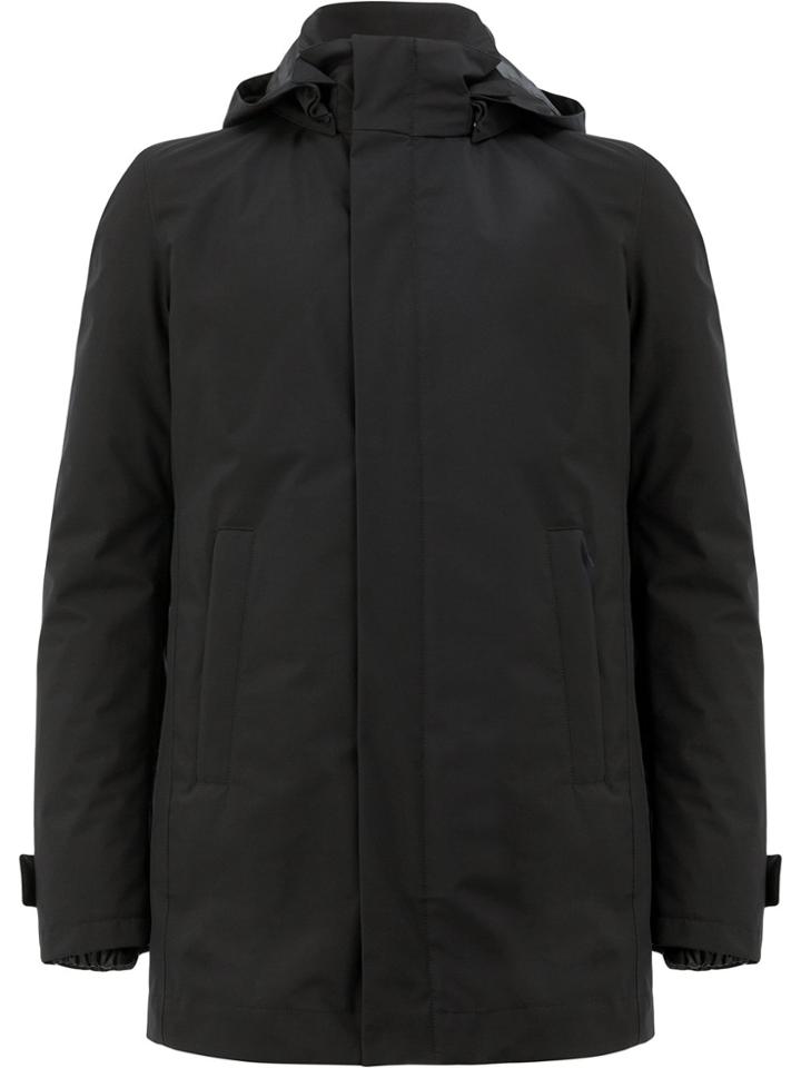 Herno Short Hooded Coat - Black