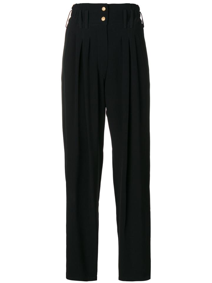Balmain High Waisted Trousers - Black
