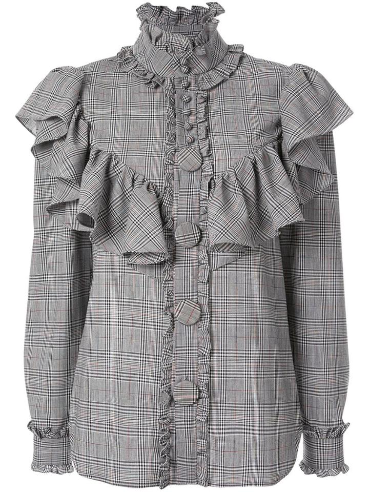 Facetasm Ruffle Trimmed Shirt - Grey