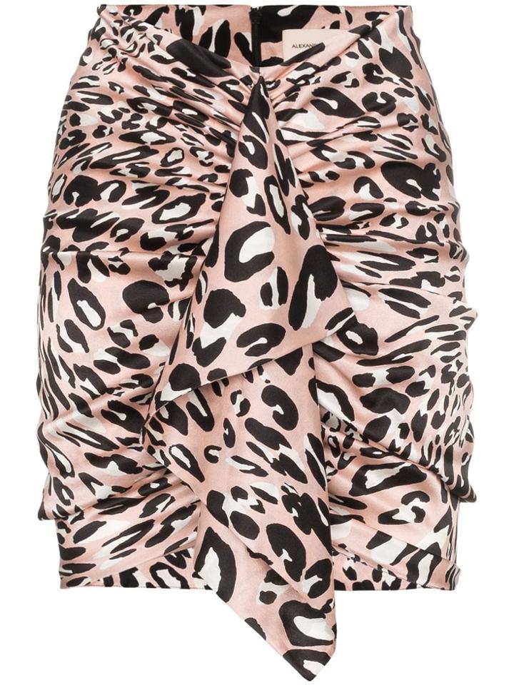 Alexandre Vauthier Leopard Print Draped Mini-skirt - Neutrals