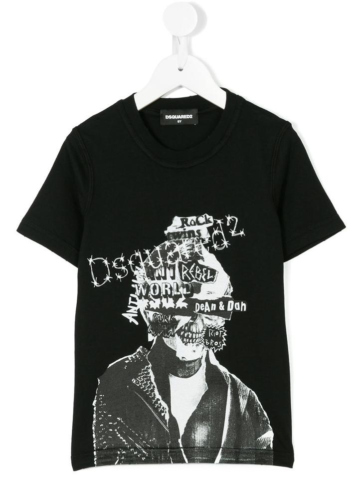 Dsquared2 Kids - Graphic Print T-shirt - Kids - Cotton - 8 Yrs, Black