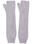 Barrie Thistle Patterned Gloves - Grey