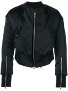 Rokh Zipped Bomber Jacket - Black