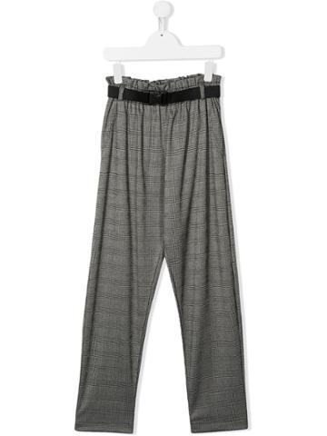 Andorine Teen Check Trousers - Grey