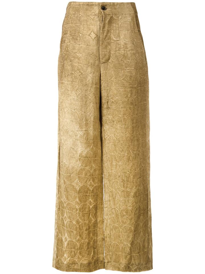 Uma Wang - Tumelo Trousers - Women - Linen/flax/cupro/viscose - S, Nude/neutrals, Linen/flax/cupro/viscose