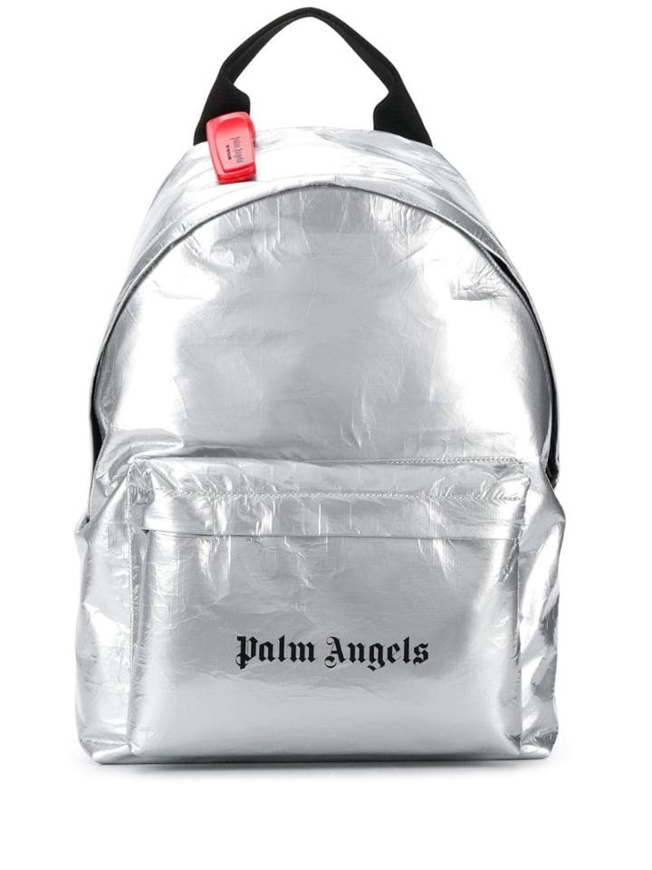 Palm Angels Small Metallic Backpack - Silver