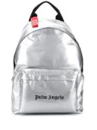 Palm Angels Small Metallic Backpack - Silver