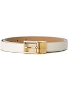 Dolce & Gabbana Classic Belt, Women's, Size: 85, White, Leather