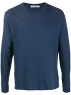 Katharine Hamnett London Long-sleeved Logo T-shirt - Blue