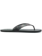 Tomas Maier Camouflage Palm Tree Flip Flops - Black