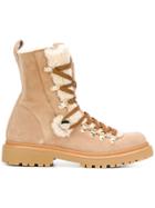 Moncler Shearling Lined Hiking-boots - Nude & Neutrals