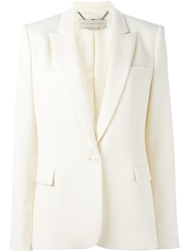 Stella Mccartney 'ingrid' Classic Jacket, Women's, Size: 46, Nude/neutrals, Cotton/viscose/wool