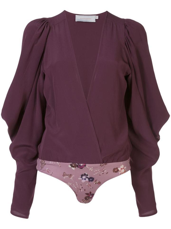 Silvia Tcherassi Drew Plunge-neck Blouse - Red