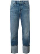 Helmut Lang Paint Splatter Boyfriend Jeans, Women's, Size: 24, Blue, Cotton/wool/cashmere/cotton