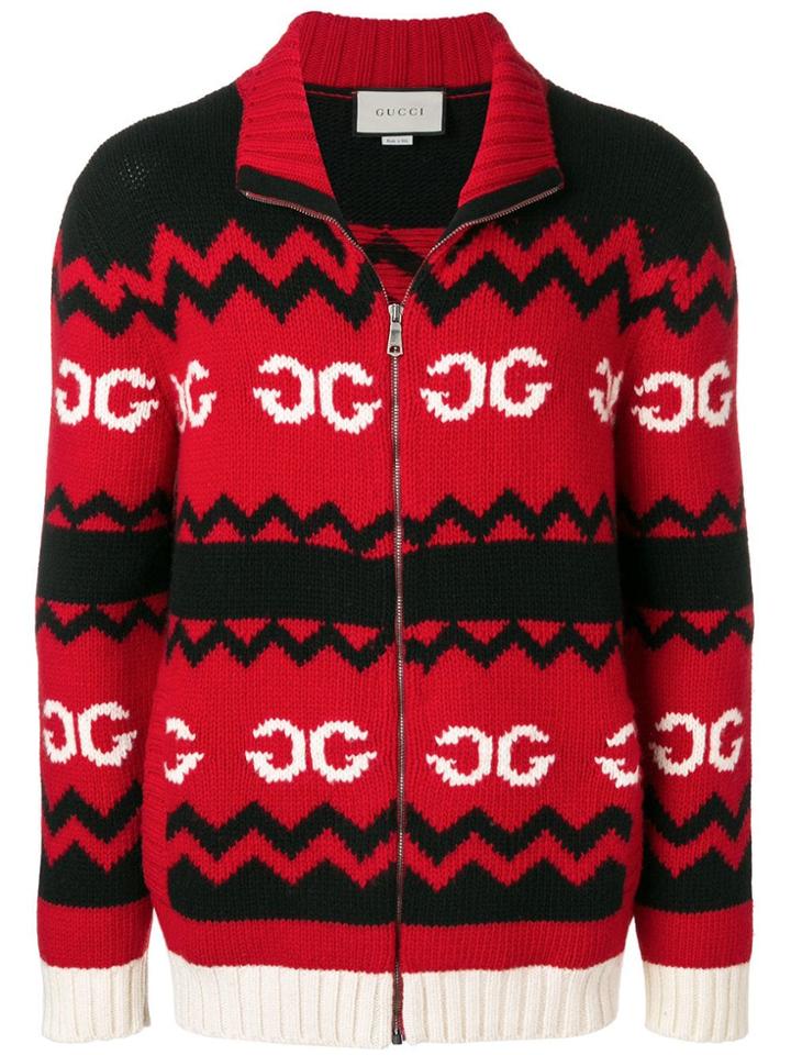 Gucci Mirrored Gg Wool Jacket - Black