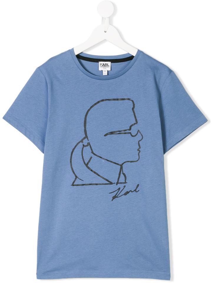 Karl Lagerfeld Kids Karl Print T-shirt - Blue