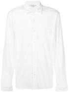 Sunspel Long Sleeve Pique Shirt - White