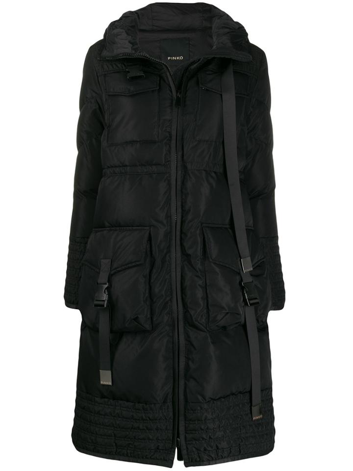 Pinko Padded Puffer Coat - Black