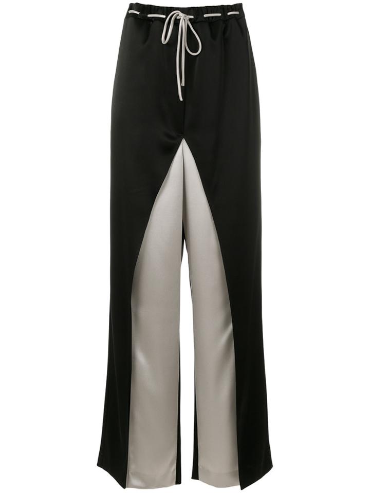 Ssheena Asymmetric Design Trousers - Black