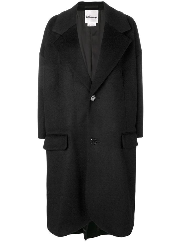 Comme Des Garçons Noir Kei Ninomiya Oversized Buttoned Coat - Black