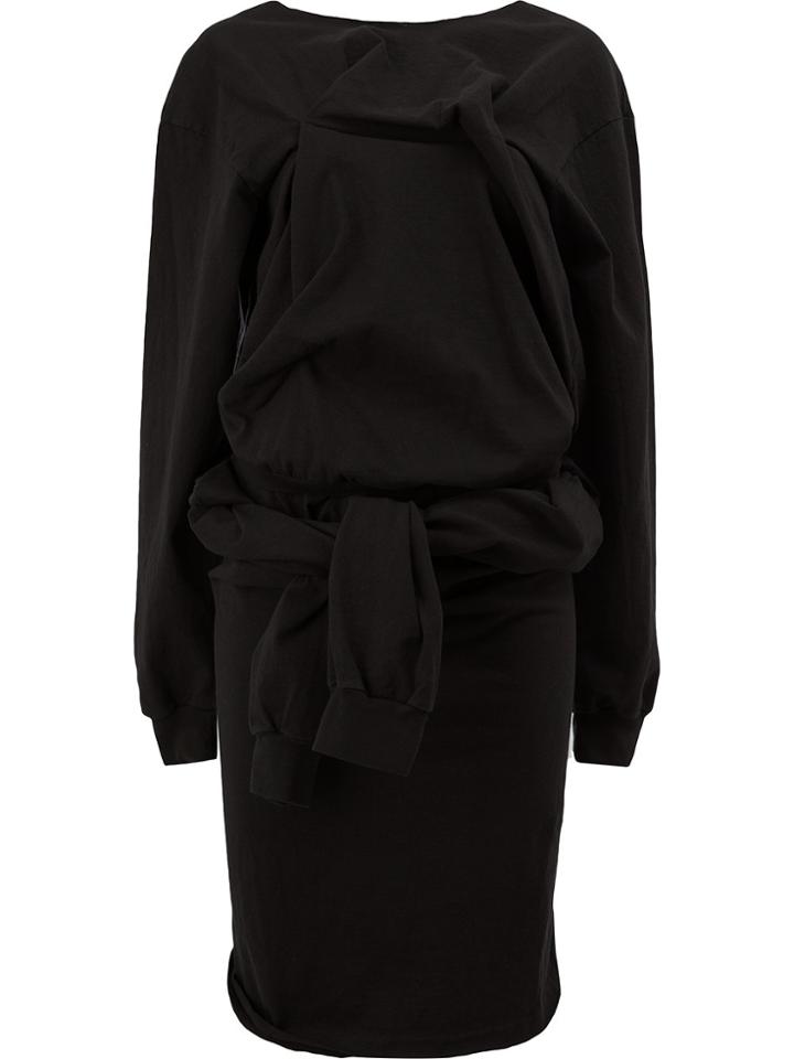 Aganovich Knotted Waist Dress - Black