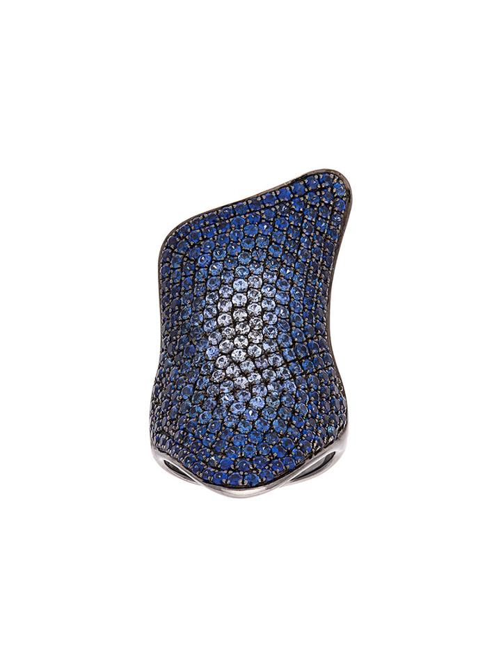 Lynn Ban Asymmetric Ring, Women's, Size: 8, Blue