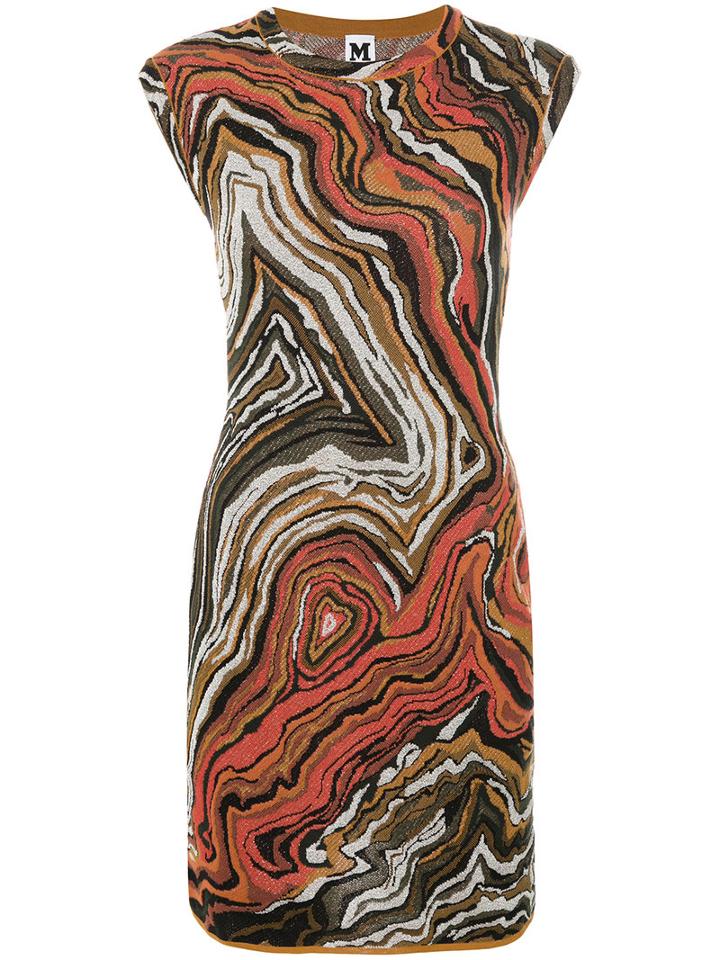 M Missoni - Abstract Print Knitted Dress - Women - Cotton/polyamide/polyester/viscose - 38, Brown, Cotton/polyamide/polyester/viscose