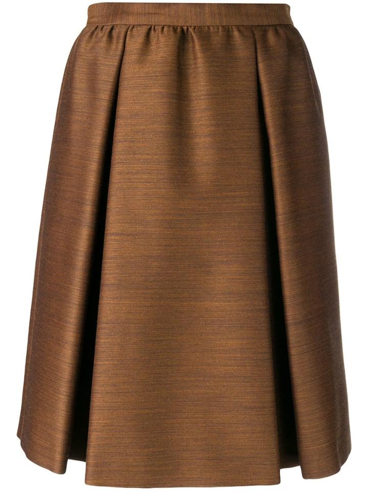 Bottega Veneta Pleated Skirt - Brown