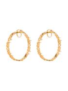 Versace Logo Hoop Earrings - Gold