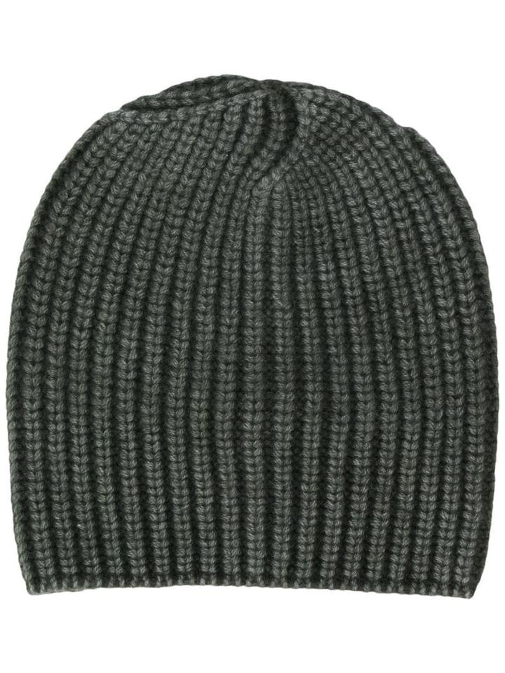 Iris Von Arnim Knitted Cashmere Hat - Green